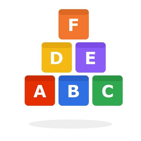 Alphabet Blocks A to Z Wooden Set 26 Pieces