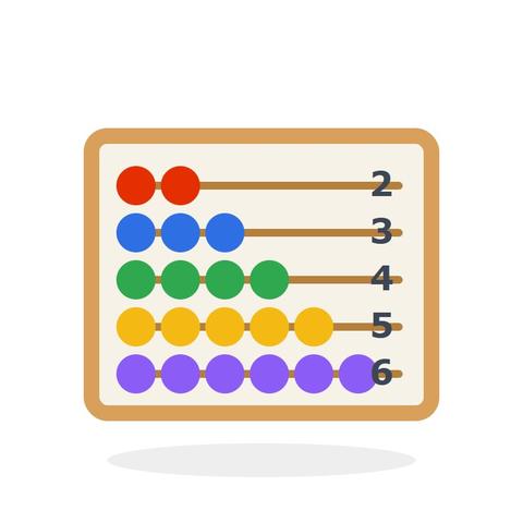 Number Counting Board 1 to 10 with Beads